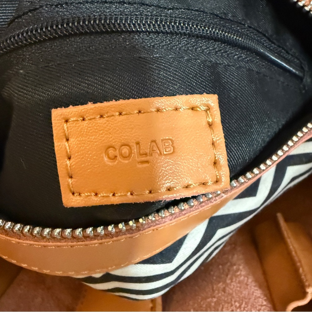 Colab Cognac Tote Bag with Tassel and Removable Shoulder Strap - Picture 3 of 10